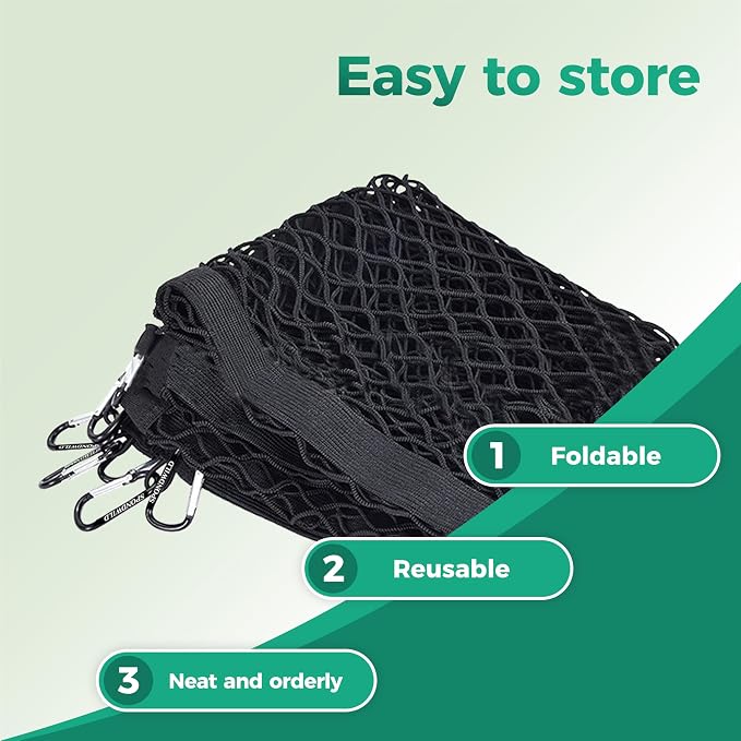 Highly Elastic Cargo Net with Hook, 6'x4' Stretches to 12'x8' | Adjustable Simple Truck Bed Storage Organizer for SUVs, Cars and Trucks, Single Layer, Ideal for Securing Daily Light Loads
