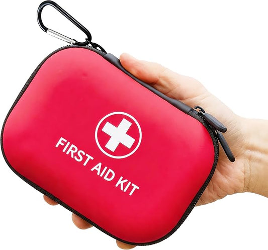Prelady New Upgraded 181 Pieces Mini First Aid Kit Water Resistant Small Travel First Aid Kit Portable Emergency First Aid Kits for Home Car Camping Boat Hiking Outdoor Daily Use