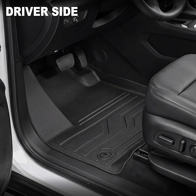 KARPAL Floor Mats for 2024 2025 2026 Chevy Traverse & GMC Acadia & 2025 2026 Buick Enclave 7 Seats Captain Chairs, All-Weather TPE Custom Fit Floor Liners Car Accessories