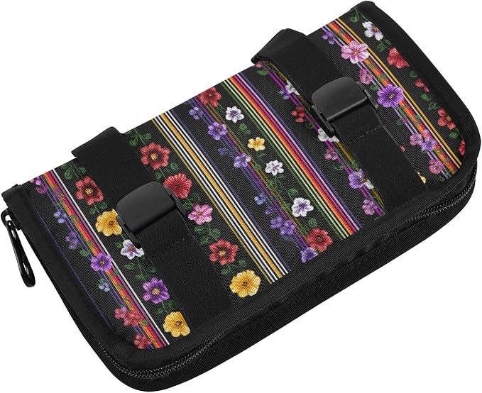 Mexican Purple Flower Stripe Car Tissue Holder Durable Napkin Holder Hanging Tissue Holders Case Car Tissues Bag for Sun Visor Seat Back Universal Auto