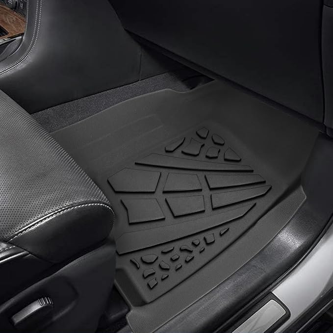 KARPAL Floor Mats for 1999-2007 Chevy Silverado/GMC Sierra 1500/2500/3500 Crew Cab / 2000-2006 Chevy Suburban/Cadillac Escalade/GMC Yukon XL, All-Weather TPE Custom Fit Floor Liners Car Accessories