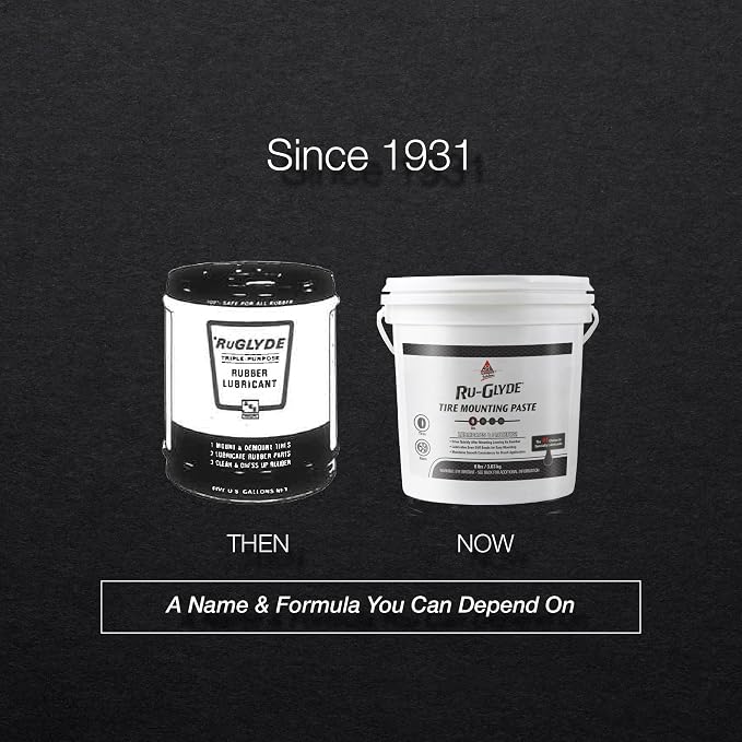 AGS Ru-Glyde Tire Mounting Paste - 8lb Pail - Premium Quality Tire Mounting Lubricant, Ensures Smooth, Efficient Tire Installation - Perfect for Automotive/Industrial Use - Prevents Rim/Tire Damage