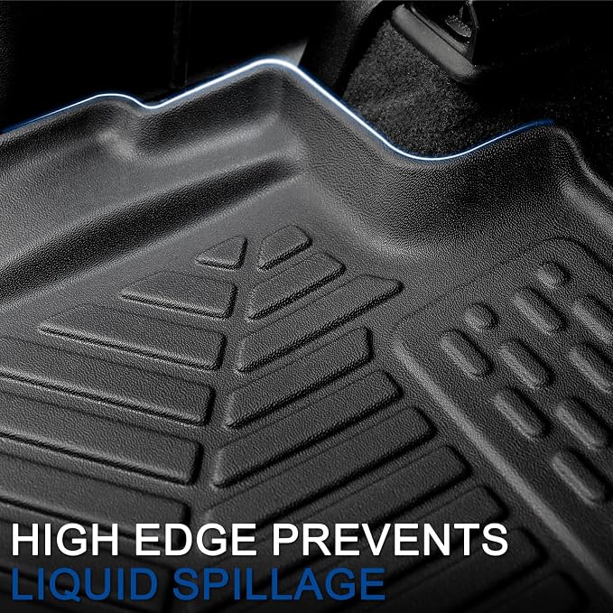 Floor Mats Set for 2021-2025 2026 Chevrolet Chevy Tahoe/GMC Yukon/Cadillac Escalade 7 Seat Bucket Seat Accessories, All Weather TPE Cargo Mat Liner Backrest Mat Door Sill Protectors
