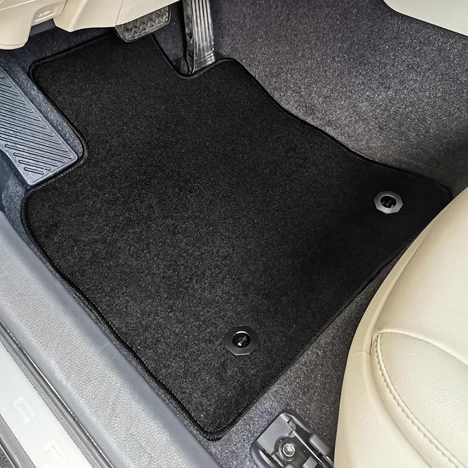 Fit 2018-2024 Toyota Camry Floor Mats IKON Style Nylon Black | IKON MOTORSPORTS, Carpet Front & Rear 4PC Set, 2019 2020
