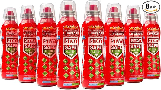 StaySafe All-in-1 Portable Fire Extinguishing Spray By LifeSafe Technologies | Compact Fire Extinguisher For 10 Types of Fires | Non-Toxic, Non-Hazardous & Eco-Friendly