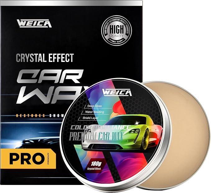 Premium Carnauba Wax 30% Conc. - Ultimate Paint Protection for Luxury Cars | 3-Month UV & Acid Rain Shield | Hydrophobic Ceramic Coating Enhancer