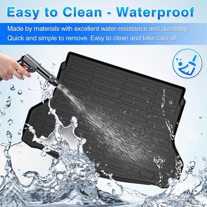 RAV4 Cargo mat - Trunk Mat for Toyota RAV4 2013-2018, All Weather Trunk Mat for RAV4 Accessories, Heavy Duty Rubber Mats, Car Accessories