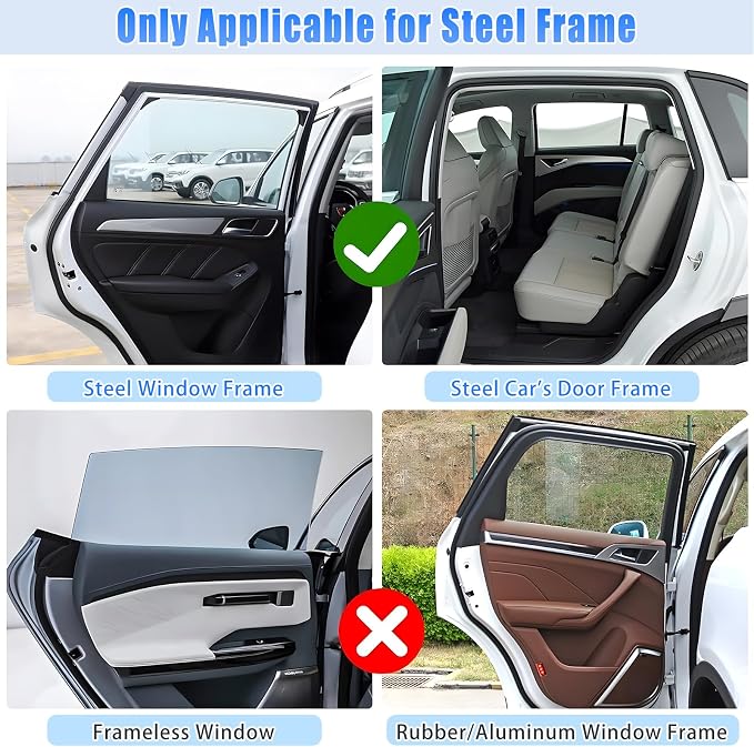 ZATOOTO Rear Window Cover for Privacy,Soft Suede for Durable,21.2×39.3in | Light Blocking Sun Shades for Camping, Stay Cool & UV Protection, Rear Window Sunshade for Babies