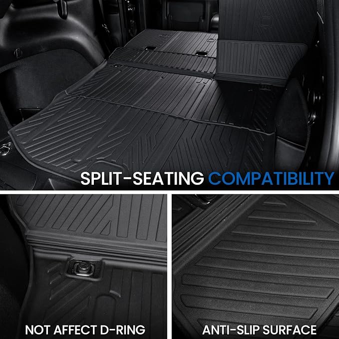 Floor Mats Set for Jeep Grand Cherokee 2011-2021 & 2022 WK2 (Not for 2022 WL or L), All Weather TPE Backrest Mat Trunk Mat Cargo Liner Door Sill Guards Accessories