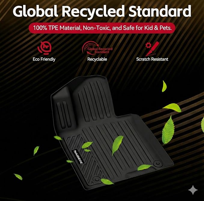 Naibeve Floor Mats for 2004-2009 Toyota Prius | All Weather Custom Fit Floor Mats, Cargo Mat Interior Protector accessories