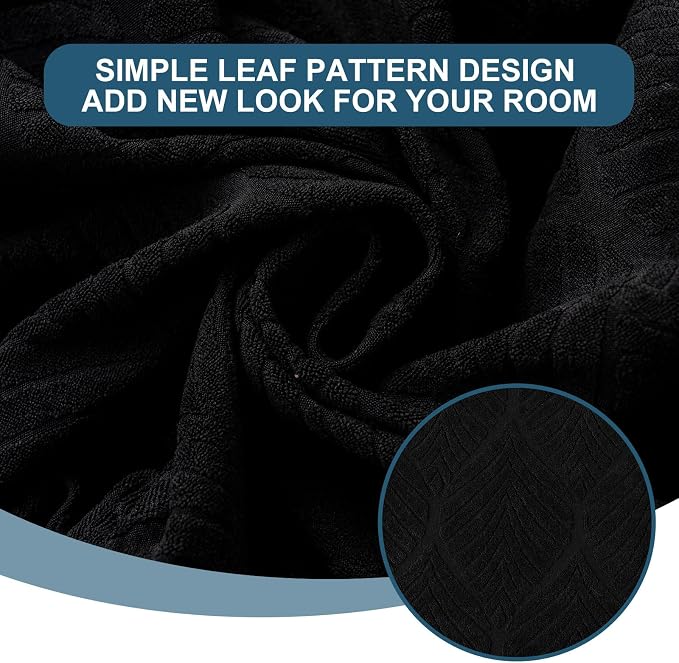 Removable and Washable Seat Covers for Dining Room Chairs Set of 2 - Waterproof Stretch Chair Seat Slipcovers, No Back Covers