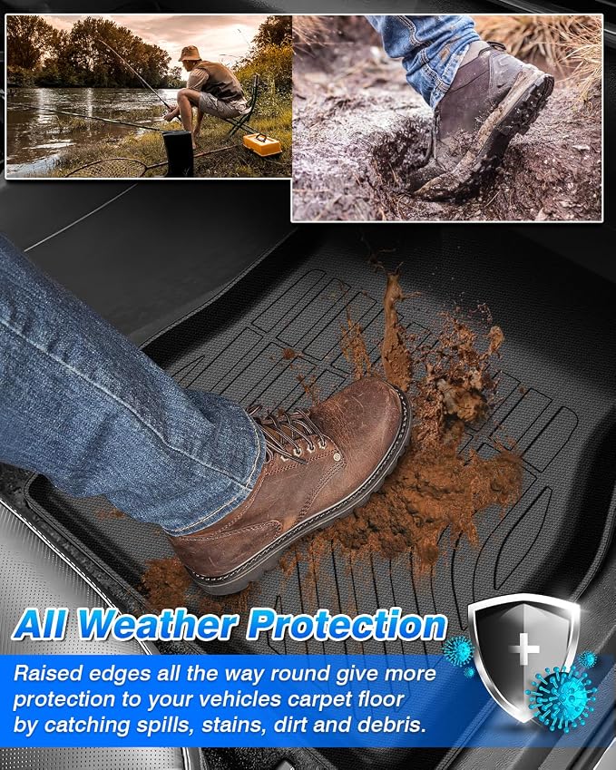 Cartist Floor Mats and Cargo Liner Fit for Chevy Trax (LS, ACTIV, LT, 1RS, 2RS) 2024-2026 & Buick Envista 2024-2026 All Weather Floor Mat for 2024 2025 2026 Envista & Trax Heavy Duty Carpet Protection