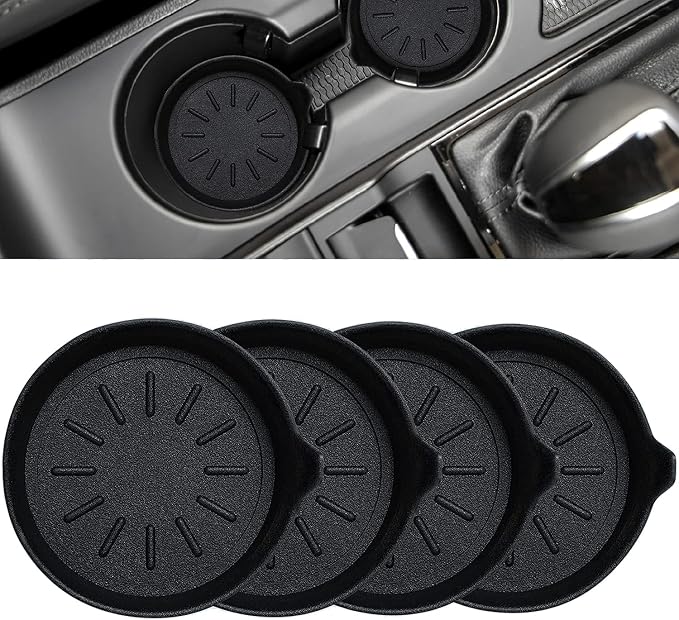 LEORAY Car Coasters for Cup Holder Silicone Car Cup Holder Coasters (4 Pack Original)