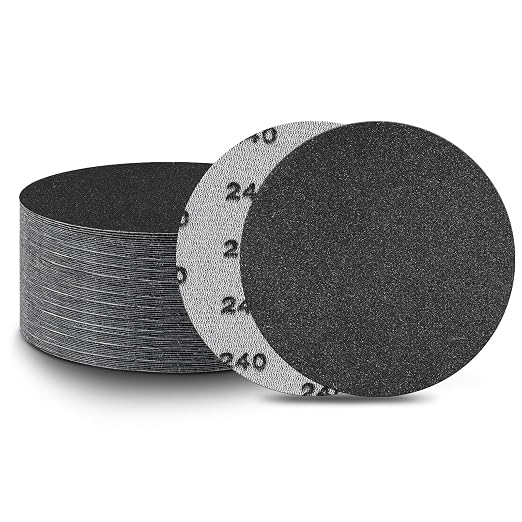 100 PCS 240 Grit 3 Inch Wet Dry Hook and Loop Sanding Discs, Silicon Carbide Round Sandpaper for Drill Polishing Kit, Sanding Sheets Assortment for Wood Metal or Auto