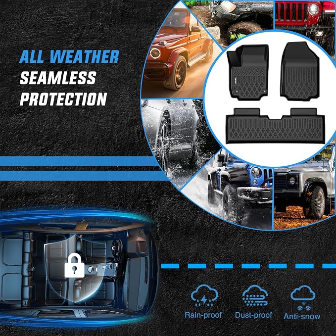 Nilight TPE Floor Mats for Chevy Equinox GMC Terrain (Fuel Model Only) 2025 2026 All Weather Custom Fit Heavy Duty Floor Liners