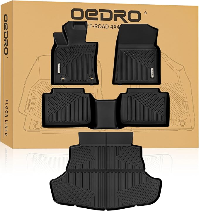 OEDRO Floor Mats Fit for 2018-2024 Toyota Camry, NOT for Hybrid & AWD Model | Custom Fit for Toyota Camry L/LE/SE/TRD/XLE/XSE, All Weather Protection TPE Floor Liners