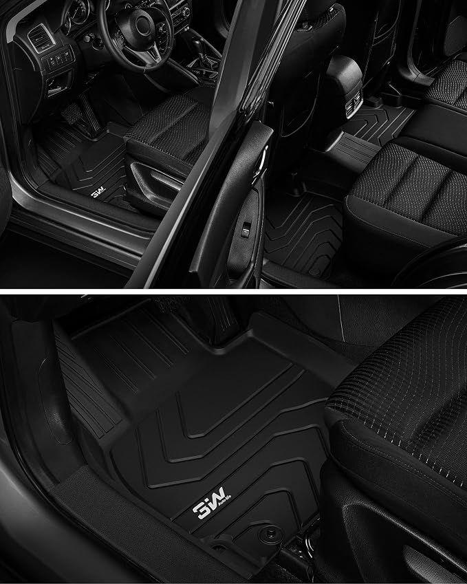 3W Floor Mats Fit Mazda CX-50 2023-2026 (Not for Hybrid), TPE All Weather Liner 1st & 2nd Row CX 50 Accessories All Season Guard Odorless Anti-Slip Floor Mats Black