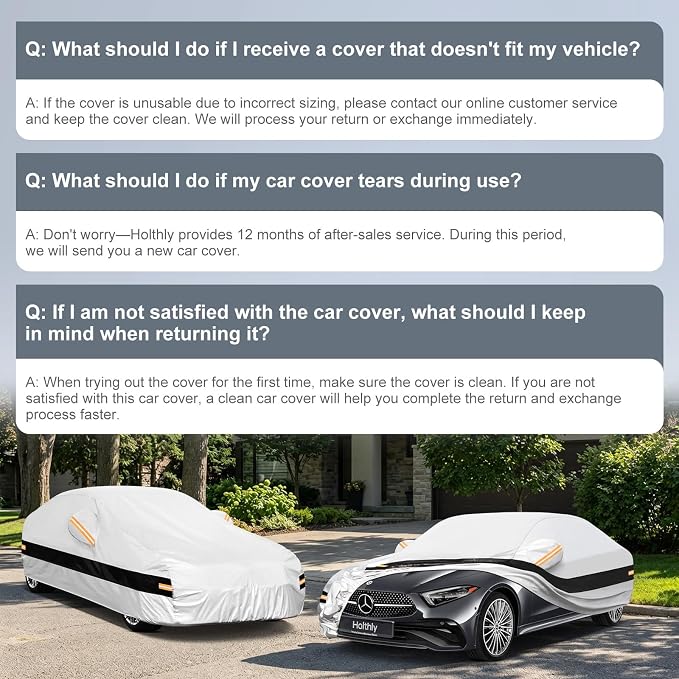 10 Layers Sedan Car Cover Custom Fit Mercedes-Benz CLS CLS500 CLS550 CLS450 CLS55 CLS63, AMG,Waterproof All Weather for Automobiles, Outdoor Full Cover Sun Rain Protection with Cotton.Silver