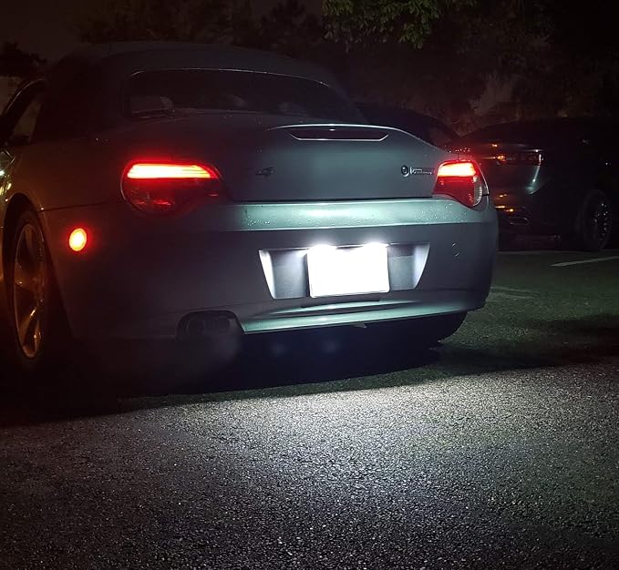 iJDMTOY OEM-Fit 3W Full LED License Plate Light Kit Compatible With BMW 1 6 Series Z4 X2 X4 i3, Powered by 18-SMD Xenon White LED & Can-bus Error Free