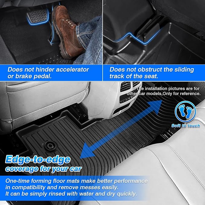 Civic Floor Mats - Car Mats for Honda Civic 2006-2011(Not Fit Coupe Model), All Weather Floor Mat for Civic Accessories, Heavy Duty Rubber Mats, Car Accessories