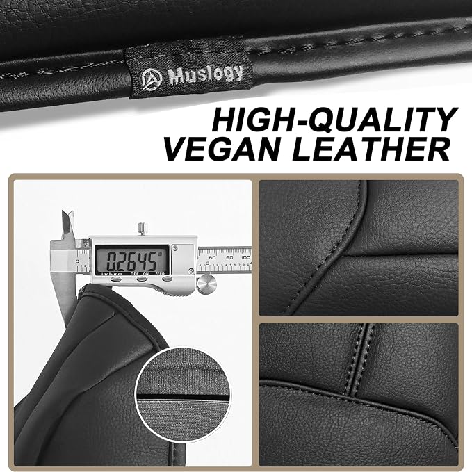 Muslogy Center Console Armrest Cover Fit for Jeep Wrangler JK JKU 2011-2017 Accessories, Comfort Armrest Pad Console Lid Cushion Vegan Leather Regular Thick