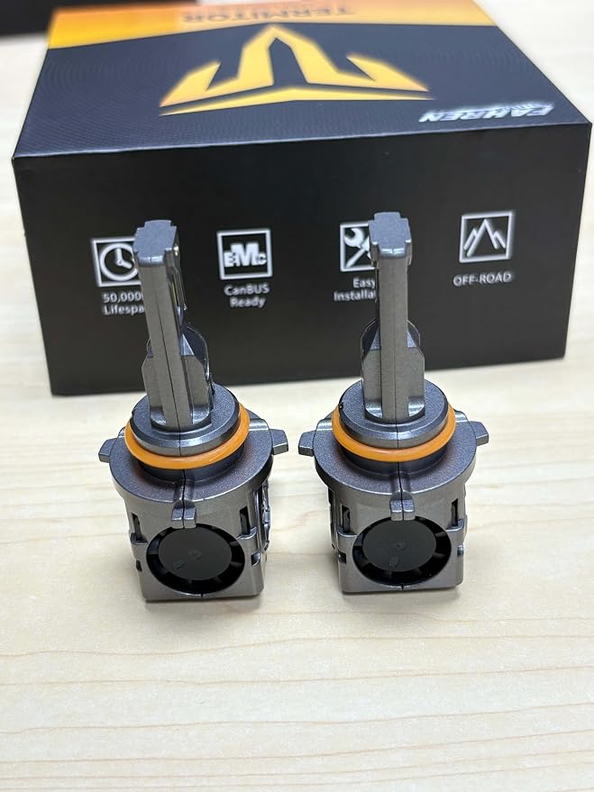 Termitor Latest 9005 Light Bulb, HB3 Halogen for Off-road | 50K Lumens, 6500K Daylight White, No Adapter Required, Easy Install, 75,000hrs+ Lifespan, IP68, 1:1 size, Pack of 2