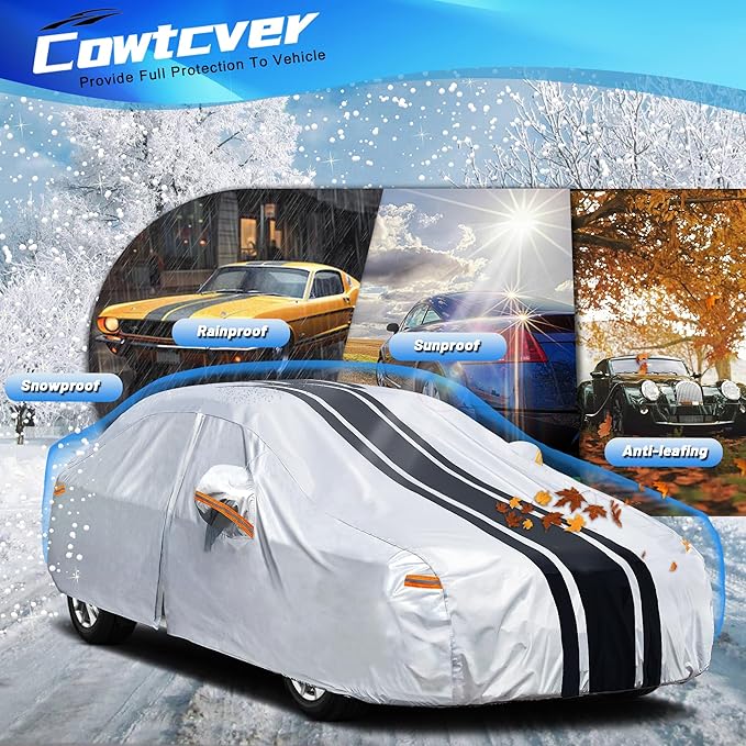 Car Cover Custom Fit for Toyota Corolla (2000-2026) Honda Civic (1991-2026) | Waterproof All Weather for Automobiles Full Exterior Cover UV Rain Sun Snow Protector.