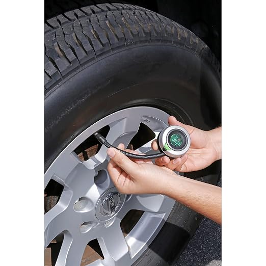 Slime 20187 Tire Pressure Gauge, Digital, Wraparound, Fits Any Size Tire Rims (0-120 Psi)