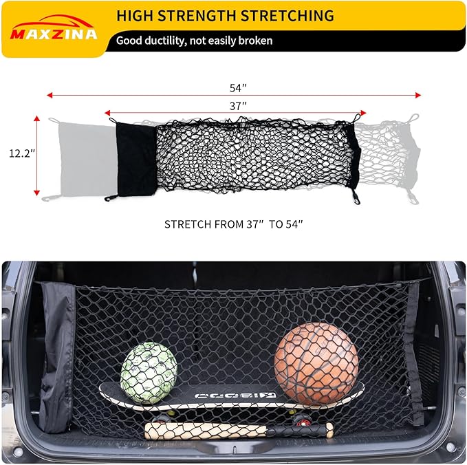 Cargo Net Compatible with 2020-2025 2026 Hyundai Palisade Truck Bed Cargo Net 3.12'×1.02' Double Layer Envelope Style Dense Mesh Trunk Organizer for 2025 Exterior Accessories