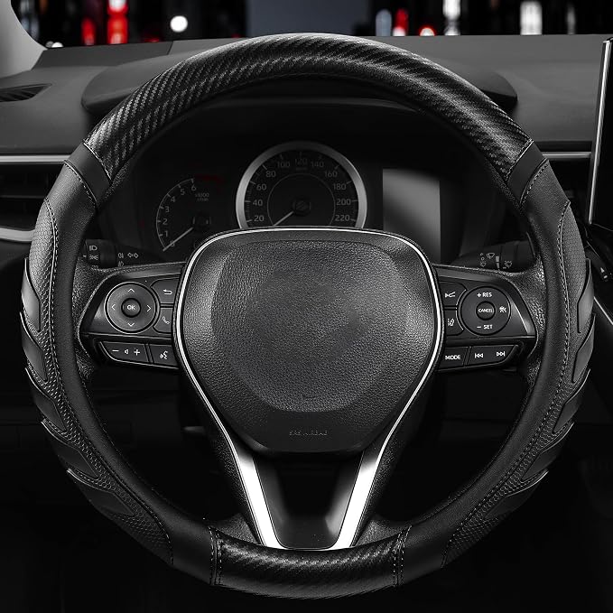 West Llama Car Steering Wheel Cover for Truck, Sporty Anti-Slip, 15.5-16 Inch