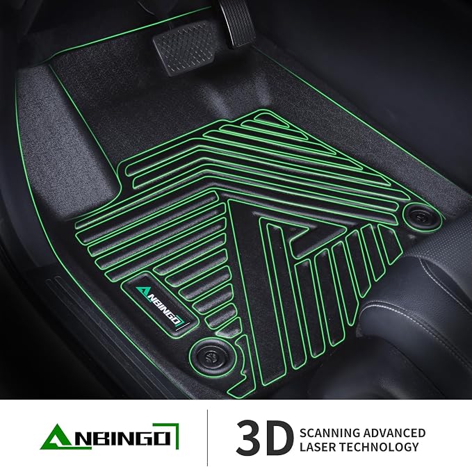 ANBINGO® Floor Mats & Cargo Liner for 2023 2024 2025 2026 CRV (Not Hybrid) for CR-V LX/EX/EX-L, All Weather Protection TPE Automotive Floor Liners (Cargo Tray in Lowest Position)