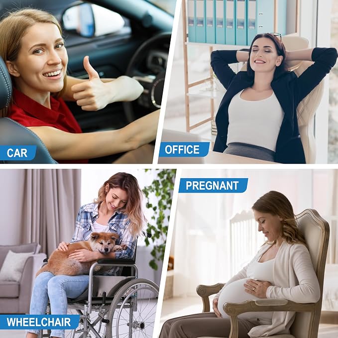 Lofty Aim Lumbar Support Pillow for Car | Car Seat Back Support, For Driving