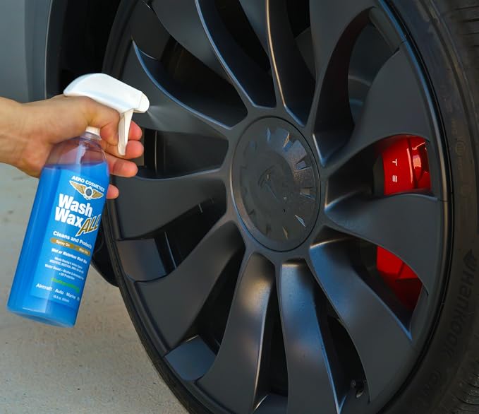Wet or Waterless Car Wash Wax Kit 32 Fl. oz, UV Protection. Cleans, Protects, and Shines. Aircraft Quality Just Spray On and Wipe Dry Anywhere, Anytime, Home, Office, School, Garage, Parking Lots.