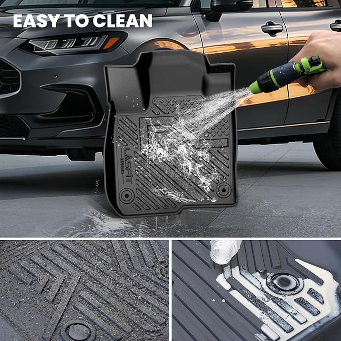 LASFIT Floor Mats for Honda HRV 2027 2026 2025 2024 2023 Sport/LX/EX-L (Gasoline & Hybrid) & for Acura ADX 2025-2026, All Weather TPE Custom Fit HR-V Floor Liner, 1st & 2nd Row, Black