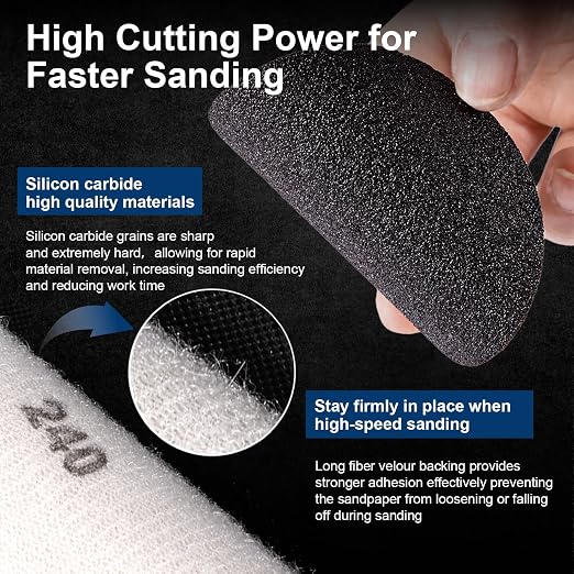 188 PCS 3 Inch Wet Dry Sanding Discs 60-10000 Grit Hook and Loop Sandpaper | Headlight Restoration Kit Drill Sanding Attachment Polishing Kit with Rotary Tools for Auto Metal Glass Resin Wood Jewelry