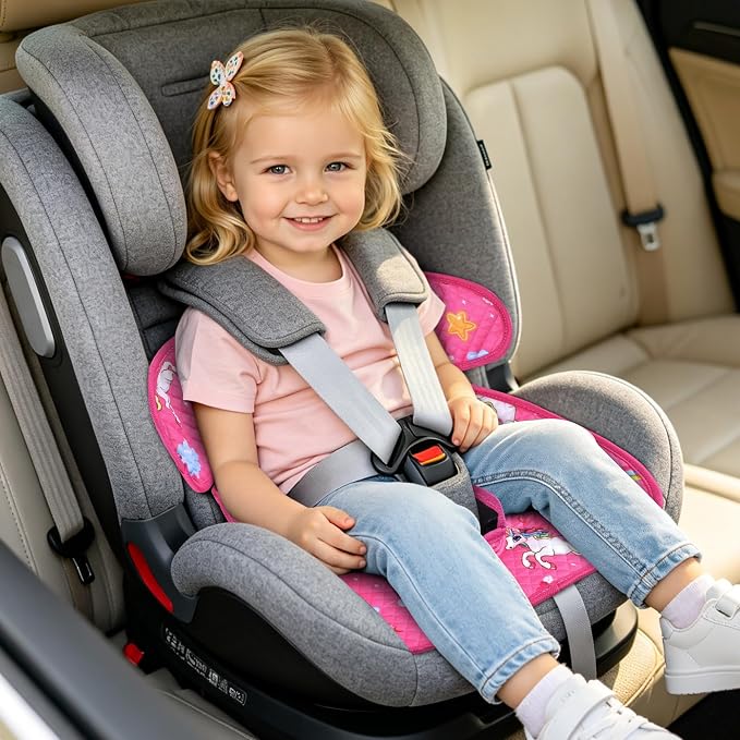 Toddler Car Seat Protector for Potty Training Waterproof Unicorn | Soft quilted top Anti-slip back Machine washable Fits most car seats & strollers Catches potty leaks & spills
