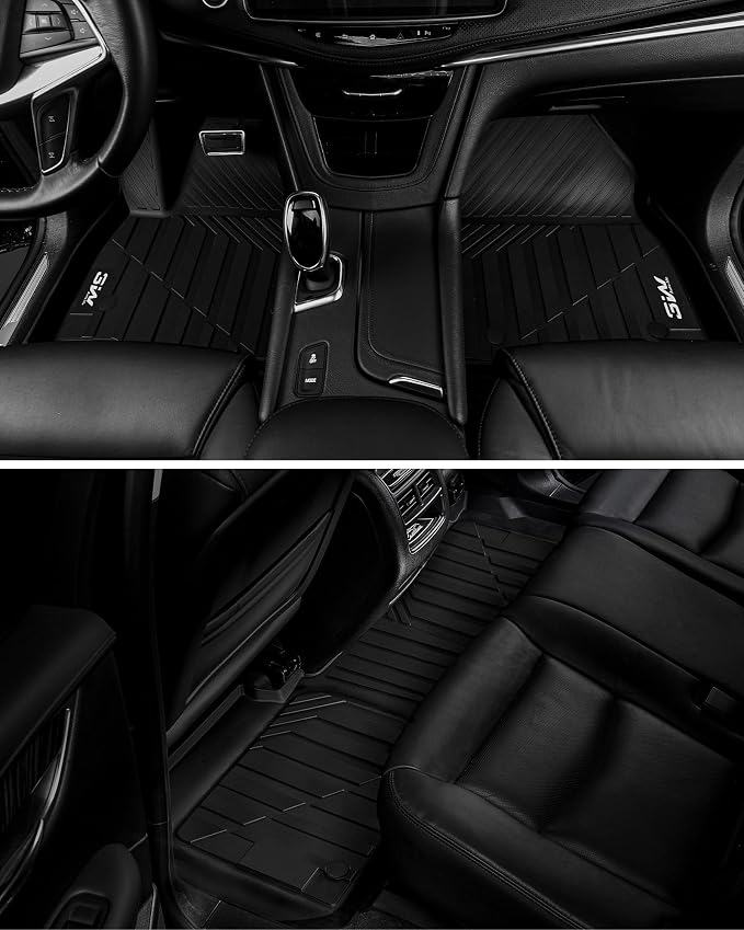 3W Floor Mats & Cargo Liner & Seat Back Mats for 2021-2026 (Only 7 Seats) Chevrolet Chevy Tahoe/GMC Yukon (Not Fit Yukon XL)/Cadillac Escalade (Not Fit Escalade ESV),All Weather Full Set Car Mats