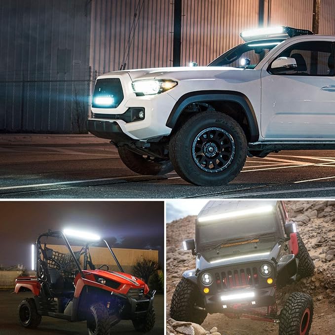 Nilight 12 Inch 300W LED Light Bar Triple Row Flood Spot Combo, Aluminum Housing, IP67 Waterproof, 30000LM, 2 Years Warranty