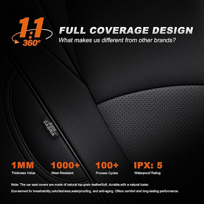 AOMSAZTO Seat Covers for Toyota 4Runner 2025 2026 (5 Seats Model Only) | Custom Fit Full Set Faux Leather Waterproof Airbag Compatible Car Seats Cover for 4Runner Accessories Black