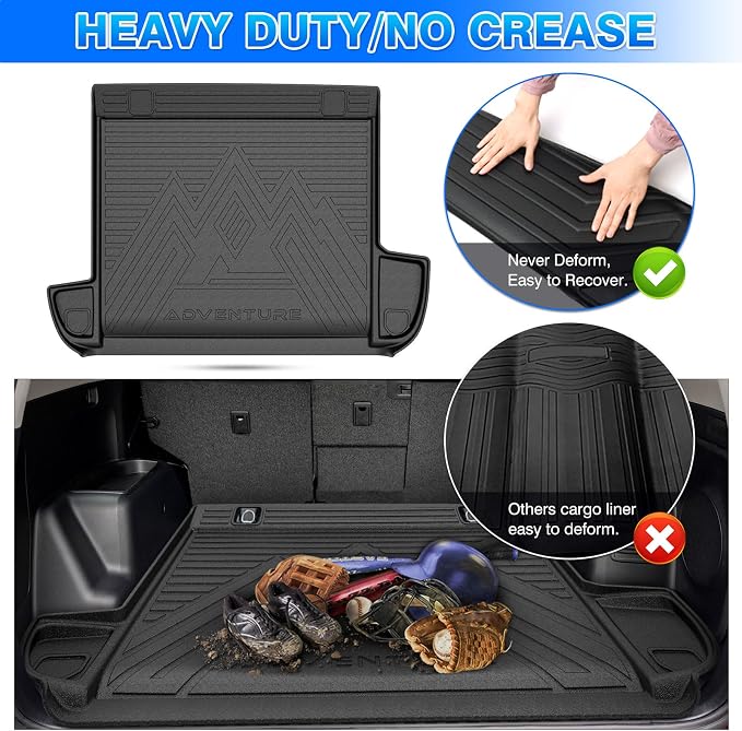 Cartist Cargo Liner Fits for Toyota 4runner 2010-2024 (No 3rd Seat or No Sliding Cargo Deck) Accessories All Weather Rear Trunk Liner for 4runner Cargo Mat Heavy Duty