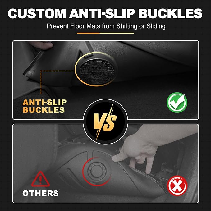 Floor Mats for Mercedes Benz GLE 2016-2019 & ML Class 2012-2015 350/400 | All Weather TPE Floor Liners Custom Fit GLE & ML Car Mats, Black