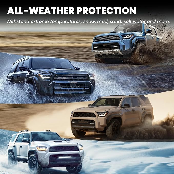 LASFIT Floor Mats for Toyota 4Runner 2025 2026 (Only Fit Hybrid), All Weather TPE Custom Fit Floor Liner for 4 Runner TRD/Limited/Platium 6th gen Front&Rear Car Mats, Black