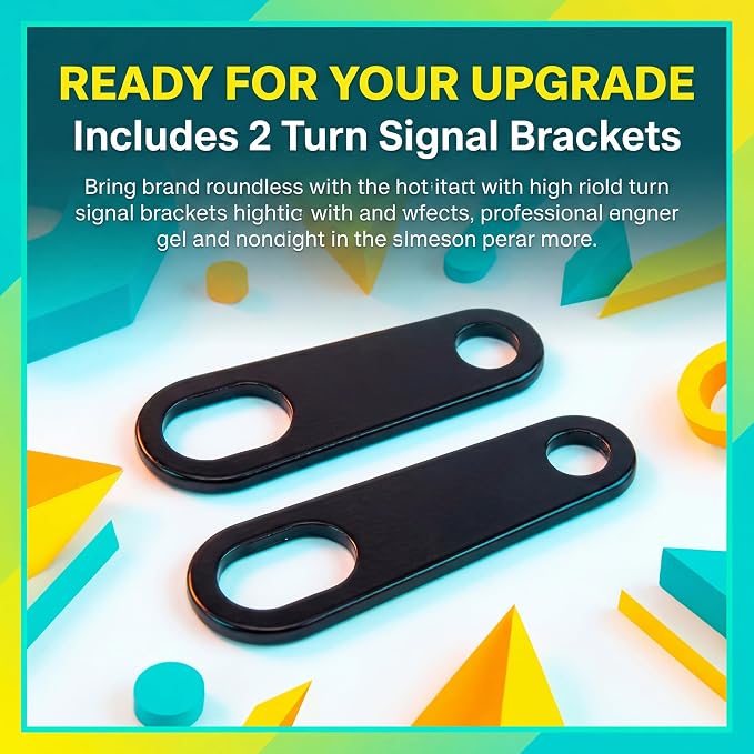 Motorcycle Turn Signal Relocate Brackets Black 2 Pack for Harley | Sturdy Shock Resistant Metal, Easy Relocate Mount, Fit Harley Bobber Cafe Racer Old School Motorbike
