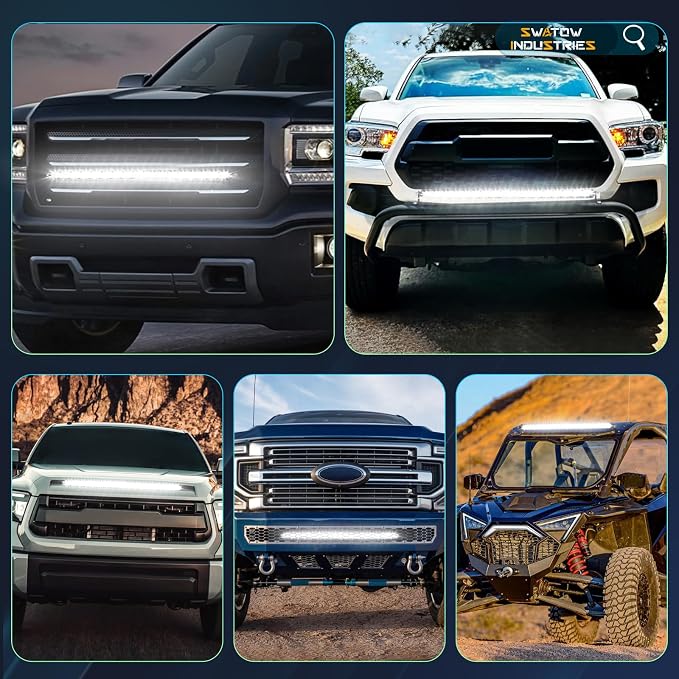 30 Inch Light Bar Single Row, SWATOW INDUSTRIES 150W 30 Inch Screwless Slim LED Bar Spot Flood LED Work Lights Offroad Driving Light for Truck Pickup UTV SxS SUV Wrangler Toyota Chevy Ram