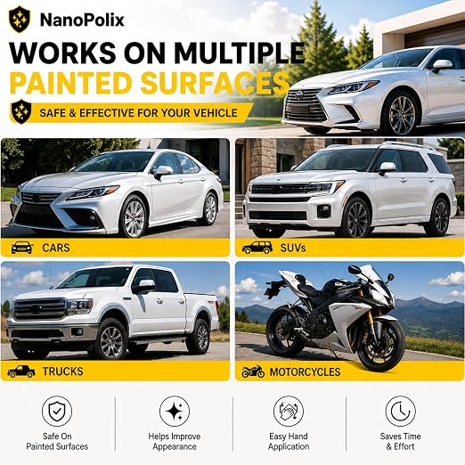 Scratch Remover, Car Paint Repair Paste for Light Scratches, Swirl Marks, Scuffs & Water Spots, Polishing Compound Restores Shine, Safe for All Paint Colors, 100ml with 3 Cloths (2)