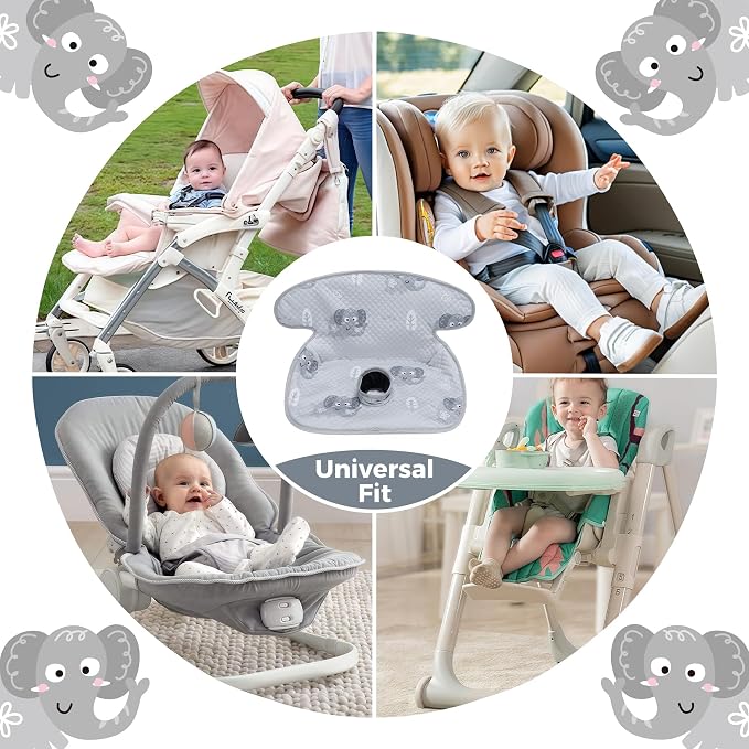 Piddle Pad Waterproof Car Seat Protector for Potty Training – Flat, Padding-Free Machine Washable Seat Cover for Spills & Potty Accidents – for Car Seat, Stroller, High Chair (Gray, 2PC)