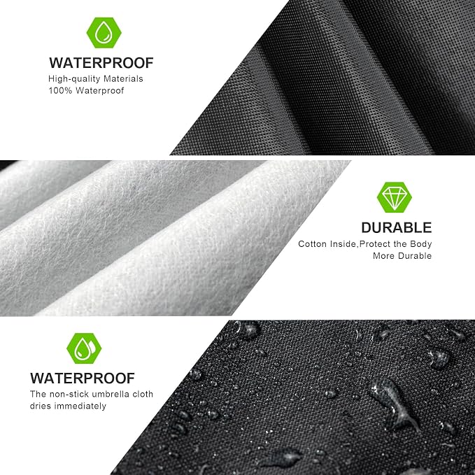 KouKou Waterproof SUV Car Cover Suitable for Kia Sorento from 2002 to 2025, 7 Layers Windproof All Weather Waterproof Outdoor Cover Sun Rain UV Dust Snow Protection. Black