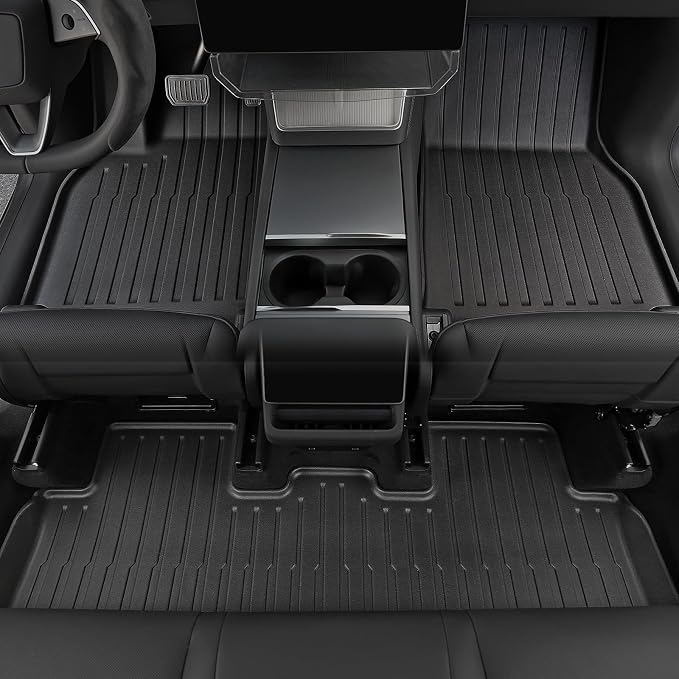 Floor Mats for 2026 2025 Tesla Model Y Juniper (Not fit Standard), Full Coverage All Weather Floor Mat Cargo Liner Trunk Mat Frunk Backrest Mats Accessories