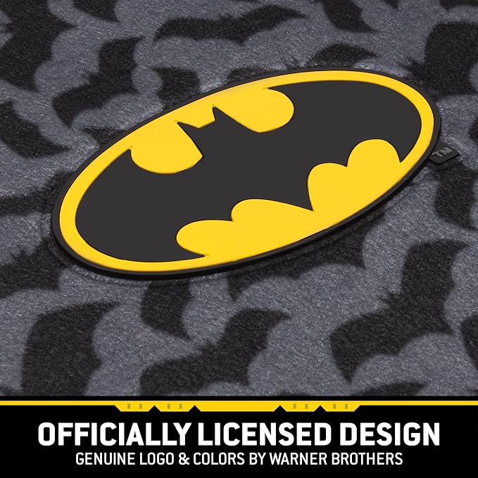 Batman Carpet Car Floor Mats, DC Comics Design, for Car, Truck, SUV - Comfortable, No Slip Nib Backing, Unique Full Print, Protects Car Floor