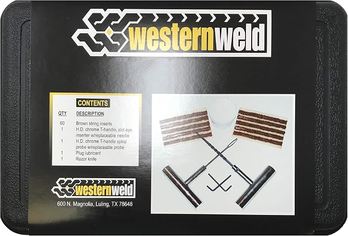 Tire Plug Kit 65 Piece - Flat Tire Repair Kit - Heavy Duty Plug Probe & Needle Tool- Fix for Car Truck Motorcycle ATV RV Jeep & More - All in One Puncture Repair Kit